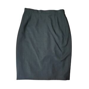 Escada Margaretha Ley Vintage Black Knee Length 100% Virgin Wool Pencil Skirt